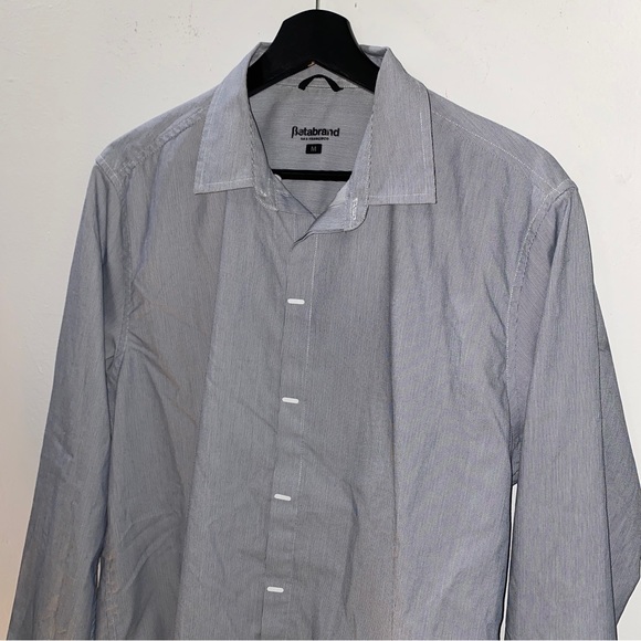 Betabrand Oxnard Button Down Shirt Gray Size Medium - Picture 2 of 7